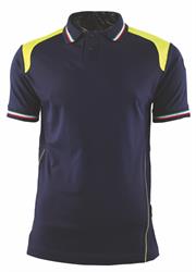 Polo M/C ALPINE - PIQUET QUET - Blu Notte / Giallo